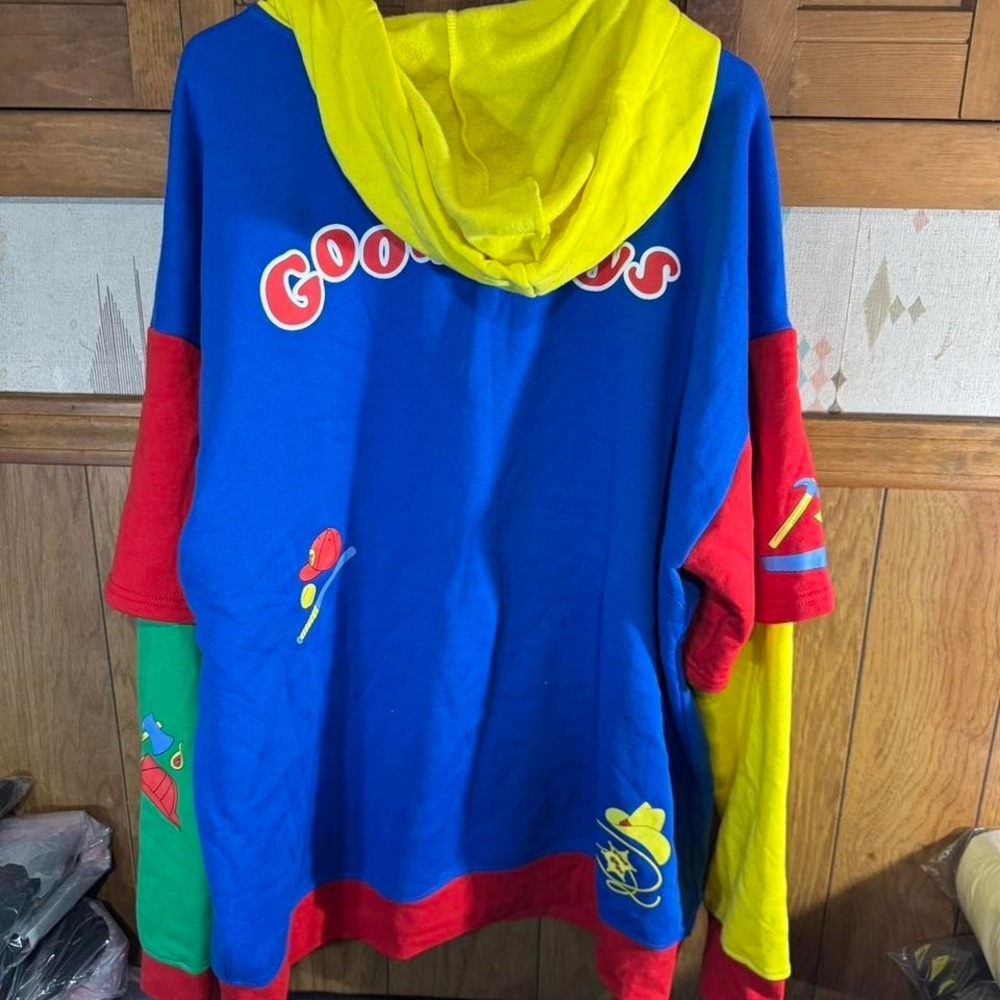 Chucky hoodie - multi-coloured, blue and yellow Size XL - Picture 4 of 5